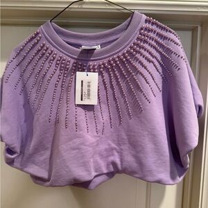 Queen of Sparkles Pearl Beaded Sweatshirt